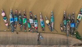 Panoramic view of Kratie’s Mekong River for a scenic Kratie Tours banner by Legend Travel Group.
